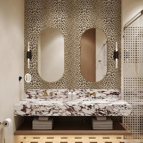Simon&Siff Leopard Print Non-Pasted Embossed Wallpaper 17.3 in x 19.7 ft - Image 4