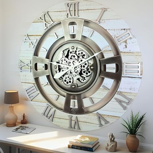 ImprovingLife The Gears Clock Real Moving Gear Wall Clock England Line) by THEGEARSCLOCK