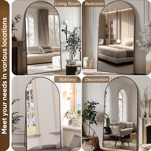 Antok 91" x46” Arched Full Length Mirror, Floor Mirror - Image 5