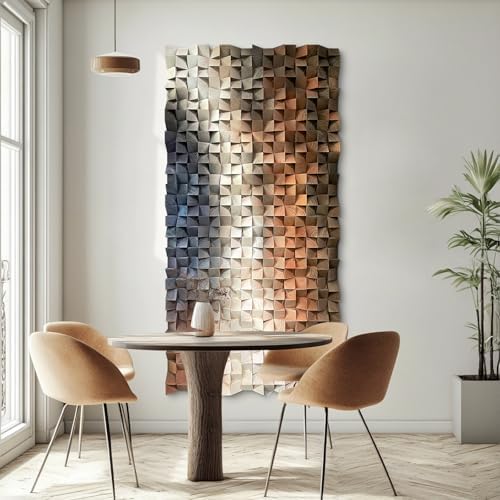 LIUZEYUE Textured Abstract Wood Wall Art by Unknown