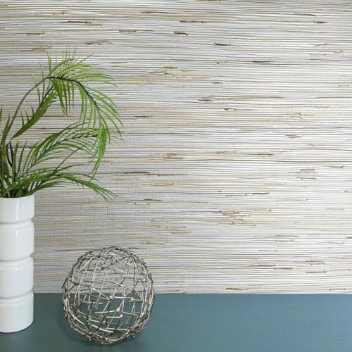 Light Gray Beige Real Natural grasscloth Wallpaper Grass Cloth - Image 2