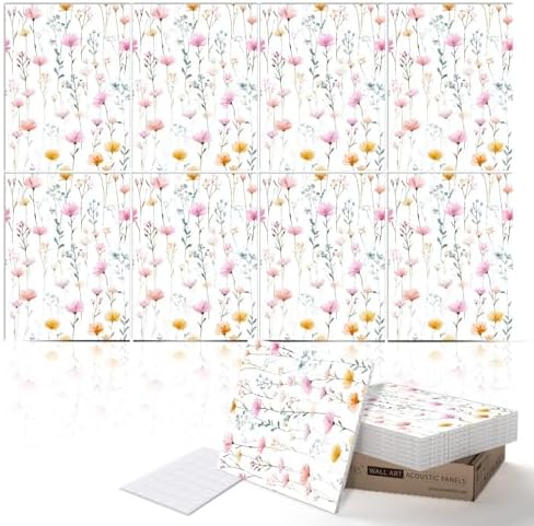 PINWELIFE® Acoustic Art Tiles – 8-Pack 12"x16" Sound Absorbing Panels, Seamless by PinwelifeWallArt%EF%BD%9CAcousticPanels