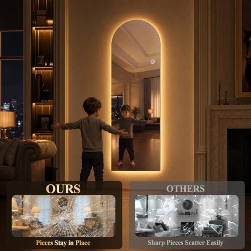 VooBang 56"x21" LED Arched Mirror Full Length - Image 7