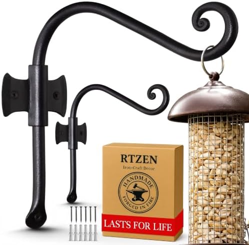 RTZEN Plant Hangers Outdoor or Indoor Heavy Duty Wall Bracket Hooks by RTZEN