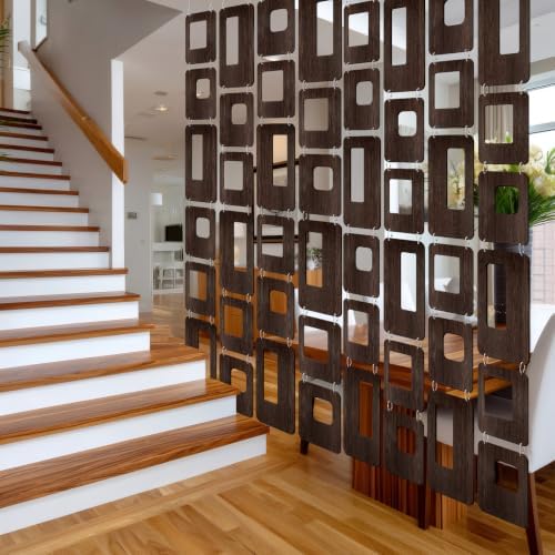 Thyle 8 Strings Mid Century Modern Room Divider Brown Hanging Decorative Screen - Image 5