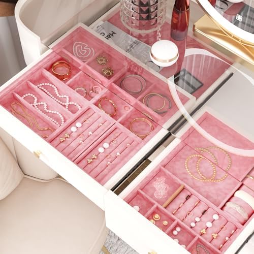 Coral Pink Self Adhesive Mottled Velvet Flocking Liner - Image 2