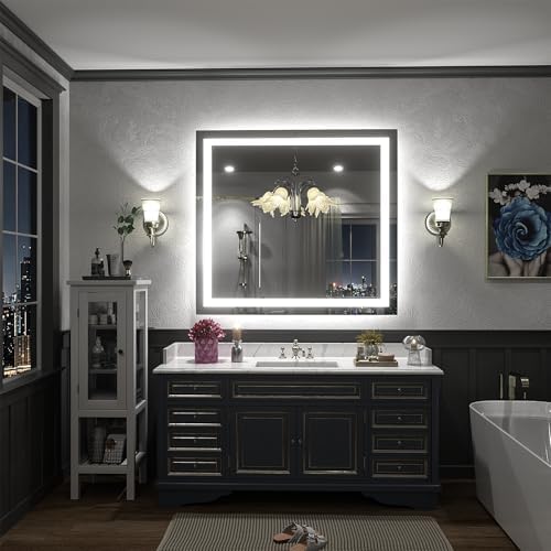 40x36 Inch LED Lighted Bathroom Vanity Mirror - Image 2