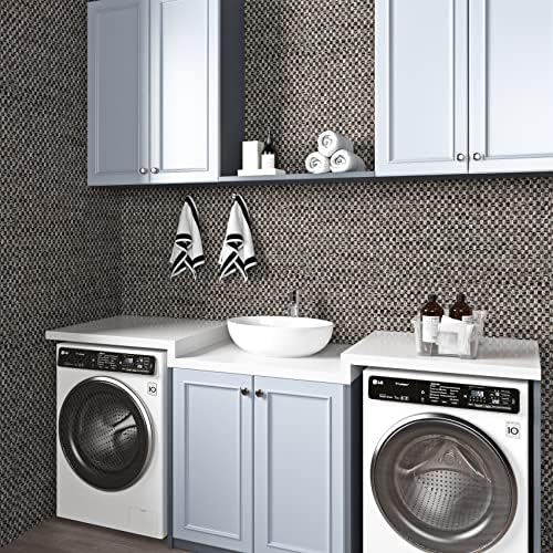 ReWallpaper 17.5in x 23ft Gray Grasscloth Style Peel and Stick Wallpaper - Image 4