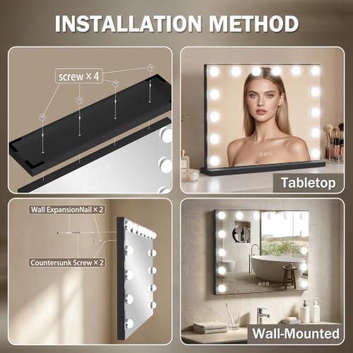 Vanity Mirror with Lights Lighted Makeup Mirror with Dimmable LED Bulbs - Image 4