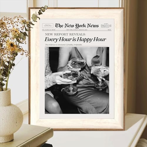 ASTRDECOR Framed Trendy NewsPaper Wall Art - Image 3