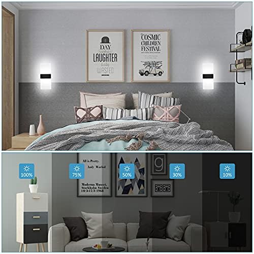 Lightess LED Wall Sconces Set of Two, Indoor Wall Lamps - Image 3