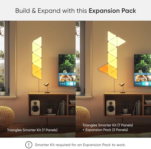 Nanoleaf Triangle Lights, Smart RGBW LED Wall Light Panels, 3 PK - Image 2