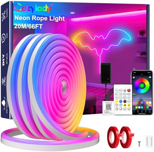 Cozylady 66Ft RGB LED Neon Rope Lights by CozyladyInc