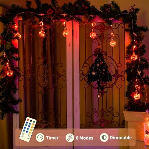 YOLIGHT Wishing Ball Curtain Lights 9.8 x3.3 ft, USB/Battery Powered - Image 3