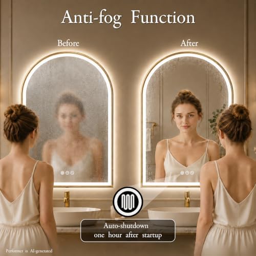 Saliwa Arched Bathroom Mirror - Image 3