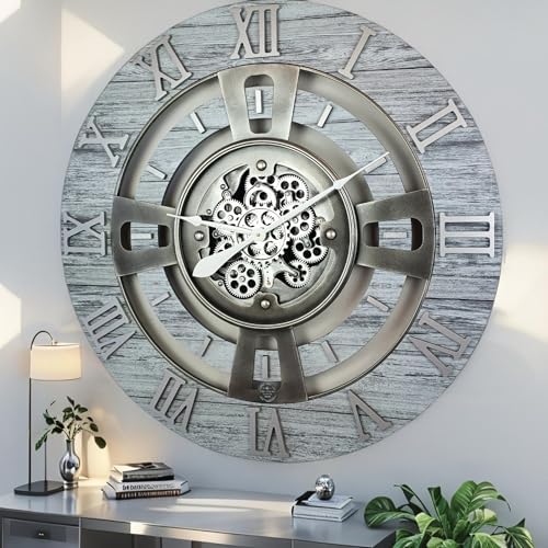 ImprovingLife The Gears Clock Real Moving Gear Wall Clock England Line) by THEGEARSCLOCK