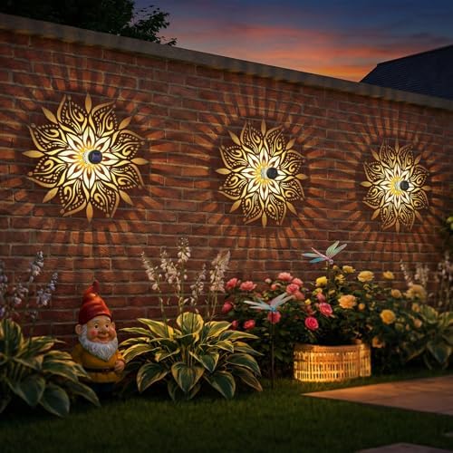 2 Pack Solar Fence Lights Metal Solar Powered Outdoor Wall Deck Step Lights - Image 6