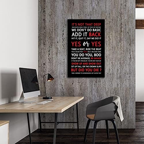 AMART SUN Mixed Quotes Fitspiration Motivational Quotes Print Canvas Wall Art • - Image 3