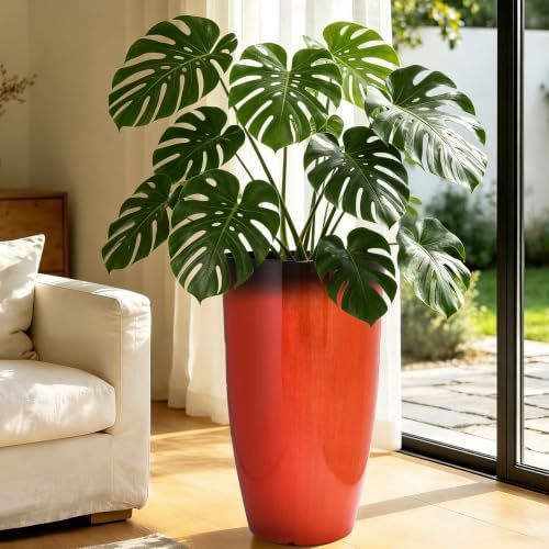 Autodaya 24" Faux Ceramic Large Planters - Image 2