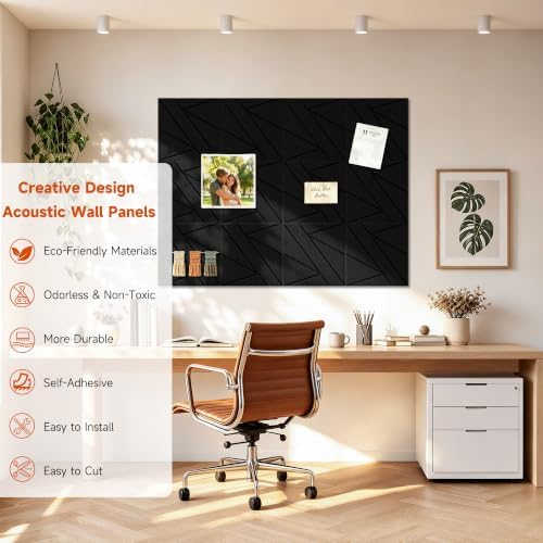 TO-TH Sound Proofing Panels Self-Adhesive Acoustic Wall Panel 24Pack - Image 4