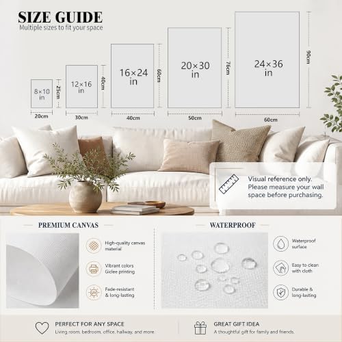 8 Powerful Words For The Day Motivational Canvas Wall Art, Positive Affirmation - Image 7