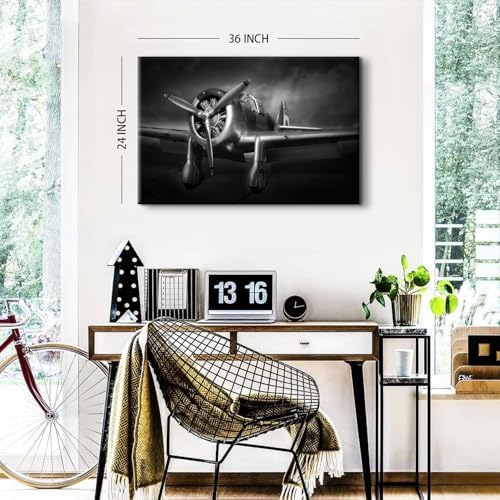Airplane Canvas Wall Art for Men Bedroom - Image 2