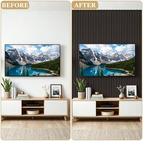 4-Pack Wood Veneer Acoustic Wall Panels Decorative Acoustical Panel - Image 4