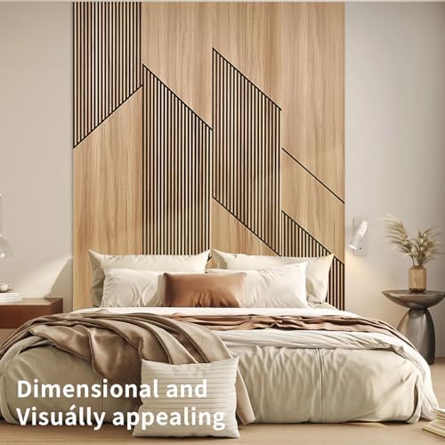4-Pack Teak Wood Grain 3D Wall Panels - Image 3