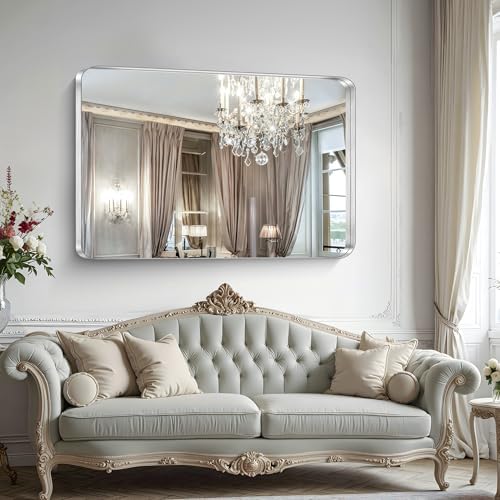 CIRCUMI Silver Bathroom Mirror - Image 5