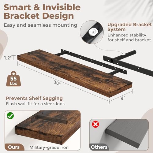 36 Inch Floating Shelves for Wall - Image 3