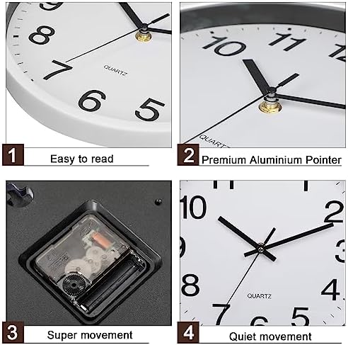 Inbagi 8 Pcs Wall Clock Bulk Silent - Image 2