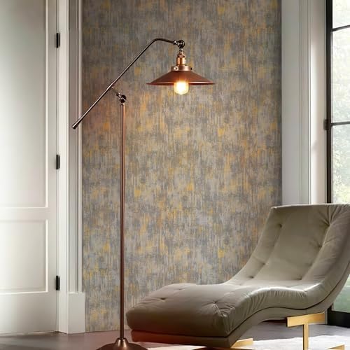 HueBurst Gray Gold Metallic Wallpaper Peel and Stick 17.3"x120" - Image 5