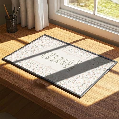 You'll Never Know Dear How Much I Love You Poster Canvas, Modern Emotion Quote - Image 3