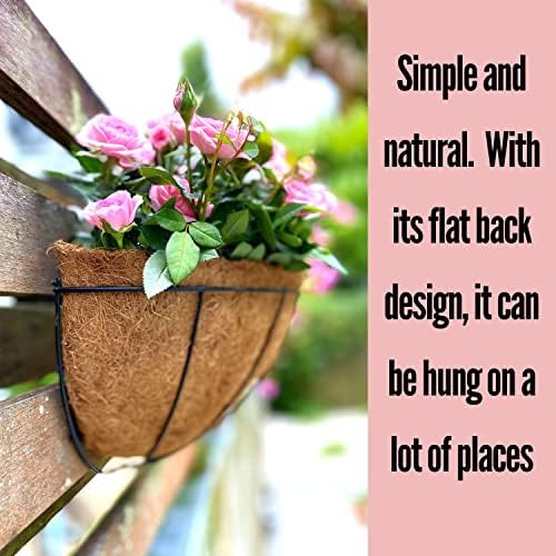 LaLaGreen Hanging Wall Planters Coco Liner Flower Pots - Image 5