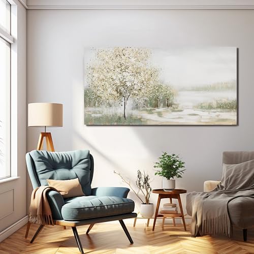 Green Wall Art Modern Nature Wall Art Canvas Art Wall Decor Spring Scene Wall - Image 5