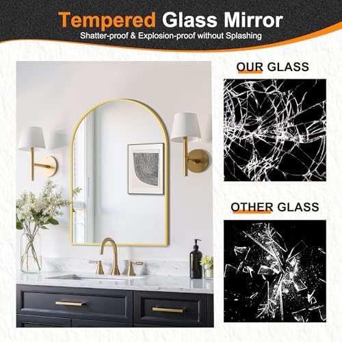 Delma Arched Bathroom Mirror - Image 4