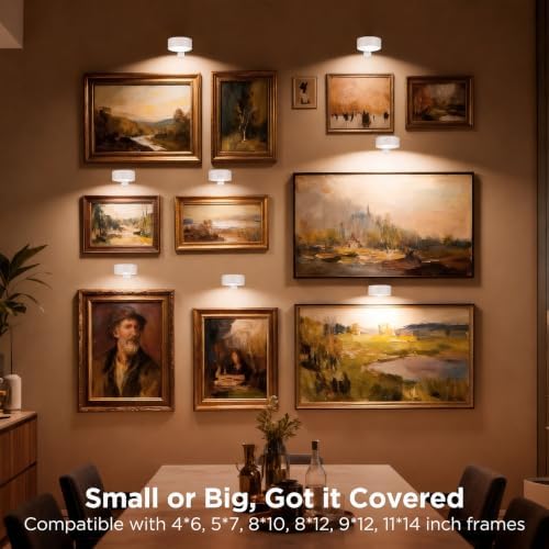 6-Pack Picture Lights for Wall, Rechargeable Wireless Poster Lights - Image 6