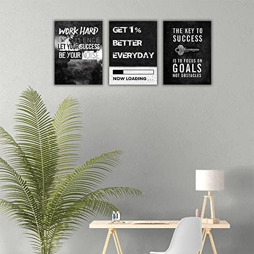 Motivational Canvas Wall Painting Wall Art Inspirational Poster Execute Hustle - Image 4