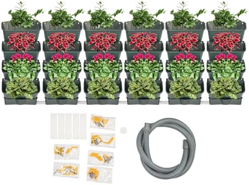 Wall Mounted Vertical Planter, 24 Vertical Wall Planter Self-Watering System by Unknown