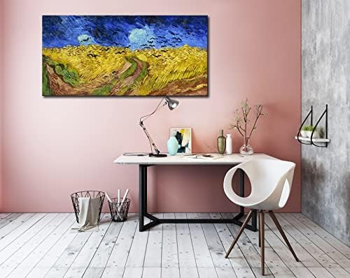 Wheatfield with Crows, Vincent Van Gogh Artwork Reproduction, Giclee Canvas - Image 7
