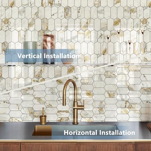 Vamos Tile Long Hexagon Peel and Stick Backsplash Tile - Image 2