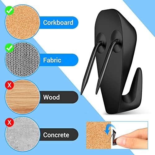 LEIFIDE 10 Pieces Cubicle Hooks Clips, 40 Lbs Picture Hangers - Image 5