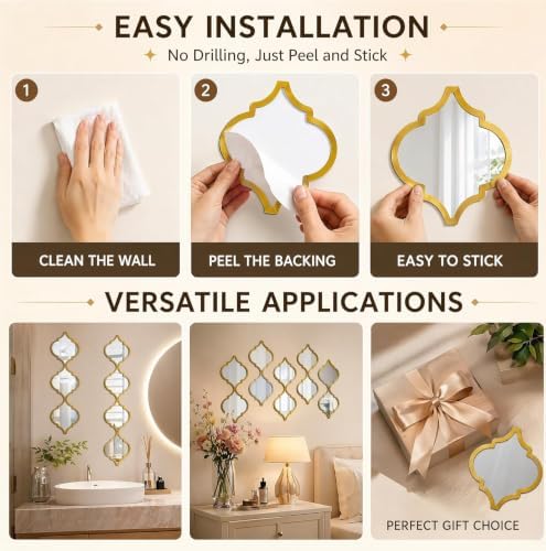 12Pcs Acrylic Mirrors for Wall Decor - Image 3