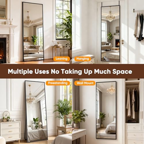 Antok 48" x 14" Full Length Over-the-Door Mirror, Hanging Mirror - Image 7