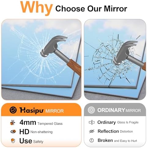 Hasipu Home Gym Workout Mirror 79" L x 35" W-1pcs Large Full Length Mounted - Image 6