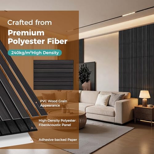 TO-TH Sound Proofing Panels Peel and Stick Wall Panel 12Pack, Rustic Walnut - Image 2