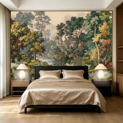 A Lush and Colorful Autumn Forest Valley Landscape by SIDIANYA