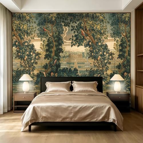 Lush Green Plants, Rare and Exotic Animals, and self-Adhesive murals of the by SIDIANYA