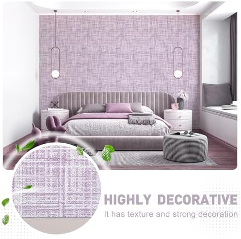 Purple Grasscloth Wallpaper Peel and Stick Wallpaper Texture Contact Paper - Image 5