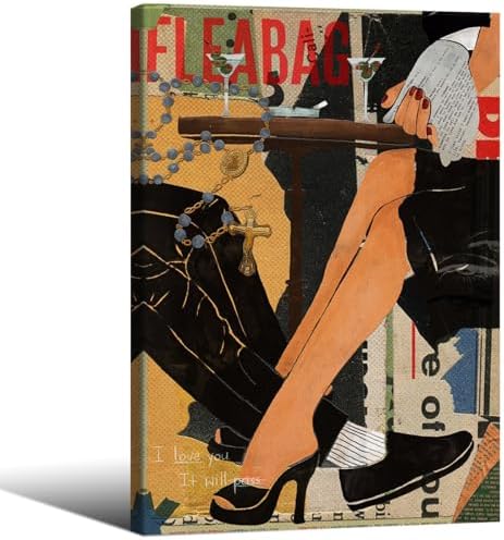 Fleabag Canvas Posters Vintage Aesthetic Wall Art Funky Bar Cart Cocktail by Unknown